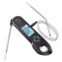 ❐✙ Meat Thermometer Oven Safe Thermometer Dual Probe Digital Food Thermometer with Alarm Backlight for Cooking Grilling Smoking