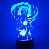 Anime Acrylic Night Lamp Uchiha Obito Tobi Figure 3D LED Night Light for Child Hoom Bedroom Desk Decor Christmas Gifts