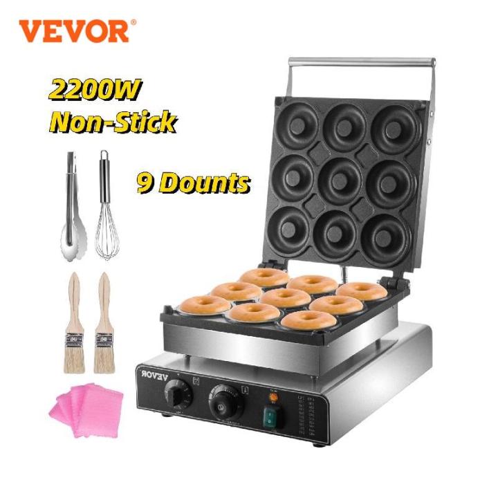 New VEVOR 9PCS Commercial Electric Donut Maker Professional 9cm Donuts  Making Machine Circle Rings Double-sided Heating Gaufriers Hot sae Lazada  PH