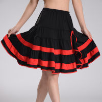 Women Latin Dance Skirt Ladies Salsa Tango Rumba Cha Square Ballroom 4 Color Clothes Dress