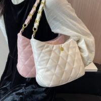 Classic Versatile Diamond Chain Bag Female High-End Feel Commuter Underarm Fashion Large-Capacity Shoulder 【AUG】