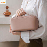 กระเป๋าผู้จัดแต่งหน้าท่องเที่ยวเอ๋อหนัง PU กันน้ำ Tas Kosmetik สำหรับทุกวันและเครื่องสำอางสำหรับท่องเที่ยว