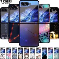 （shine electron）เคสโทรศัพท์ Samsung Z Flip5 5G,พลาสติก PC แบบแข็งสีดำสำหรับ Samsung Galaxy Z Z Flip 5 ZFlip5เคสโทรศัพท์