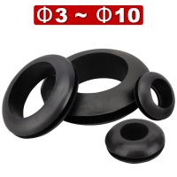 Black Rubber Double Sided Protective Coil Out Hole Wire O-ring Distribution Box Through Wire Ring Seal Ring Grommets Cable3 80mm
