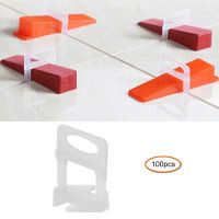 【CW】 100Pcs 0.5mm Tile Leveler Base Clips Wall Tiling Flooring Horizontal Position Leveling Tool