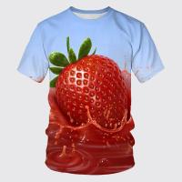 New Delicious Fruit Strawberry 3d Printed Men Women Kids O Neck T Shirt Streetwear Breathable Lightweight Summer Sports Top