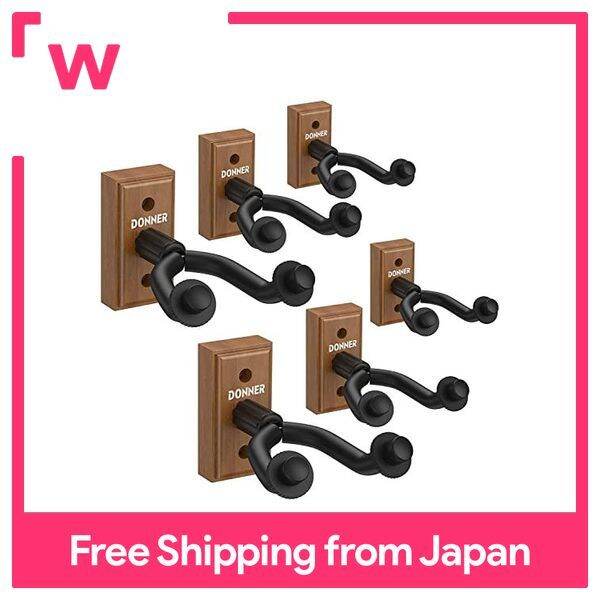 Donner Guitar Hanger Wall Mounted Black Walnut Material Load 10KG Base