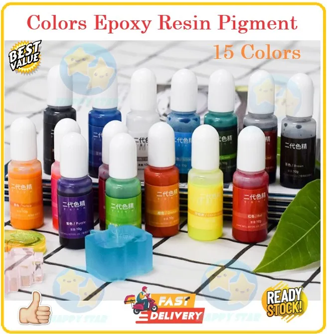 Epoxy Resin Pigment -20 Colors Transparent Non-Toxic UV Epoxy