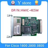 Y Store Original Switch อินเทอร์เฟซการ์ด HWIC-4ESW สำหรับ Cisco 1800 2800 3800 Router 4พอร์ต10100 Ethernet Switch HWIC โมดูล