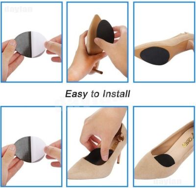 【1 Pair】Self-Adhesive Anti-Slip Pads, Shoes Mat High Heel Sole ProtectorRubber Cushion Insole Forefoot, High Heels Sticker Pads New, Anti-friction Insole, สติกเกอร์พื้นรองเท้า