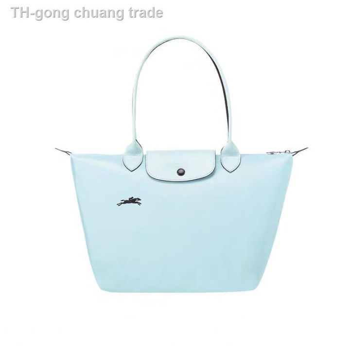 กระเป๋าถือ-แท้-100-จาก-ใหม่ล่าสุด-new-collection-2020-longchamp-le-pliage-club-m-หูยาว-พับได้-ปักโลโก้ม้า