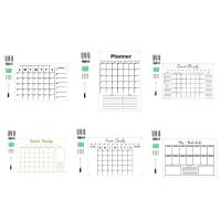 Clear Acrylic Calendar No Whiteboard for Wall Meal Plan &amp; Grocery List White Boards for Kitchen