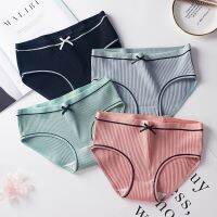 【CC】 4Pcs/Lot Cotton Knot Soft Breathable Briefs Young Panties Children