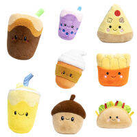 Food Drinks Plush Toys Cartoon Pillow Fries Pizza Taco Gifts Cushion Decoration