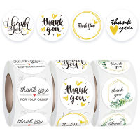 500pcs Labels Roll Flower Thank You Stickers Scrapbooking For Gift Decoration Stationery Sticker Seal Label DIY Handmade Sticker