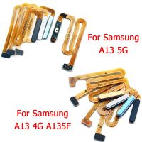 Samsung Galaxy A13 4G A135F / A13 5G A136B ปุ่มโฮมเซ็นเซอร์ลายนิ้วมือพร้อมสายเคเบิลงอได้ปุ่มเปิด/ปิด