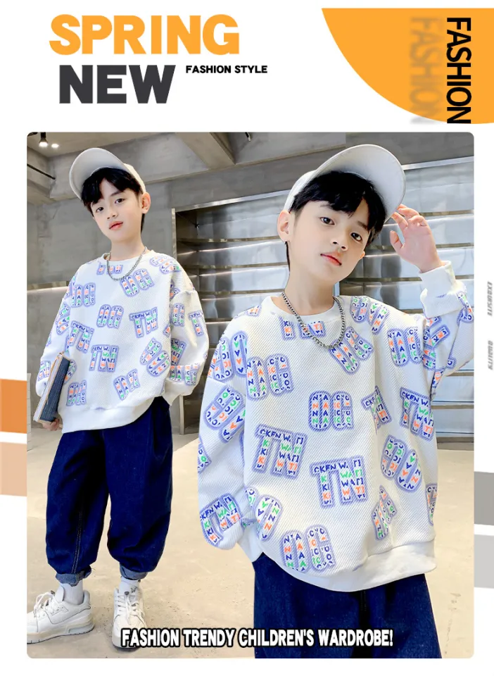 Court Style Pattern Kid's Sweatshirt, Unisex Trendy Pullover, Causal Long  Sleeve Top, Girl's & Boy's Clothes For Spring Fall Winter - Temu Philippines