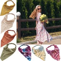 【YF】 Bohemian Summer Hair Scarf Scrunchies Floral Triangle Bandanas Hairband Headband Elastic Bands Headwear Accessories