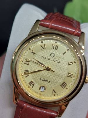 นาฬิกา โซวิล เอ ติตัส  LADY หน้าปัดสีทอง ขนาด 35 มม. *รับประกันภาพถ่ายจากสินค้าจริง*