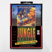 16 bit Sega MD game Cartridge with Retail box - Jungle Strike game cart for Megadrive for Genesis system