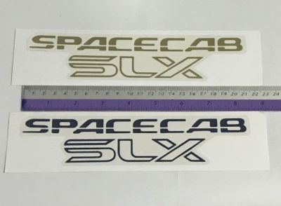 สติ๊กเกอร์แบบดั้งเดิม ติดฝาท้าย ISUZU TFR คำว่า SPACECAB SLX sticker ติดรถ แต่งรถ อีซูซุ สติกเกอ สติกเกอร์
