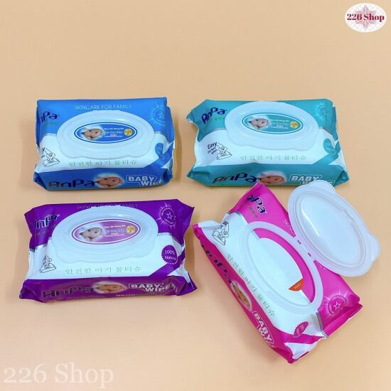 Khăn ướt anpa loại lớn 125gr không mùichính hãng.bao bì có nhiều màu. - ảnh sản phẩm 2
