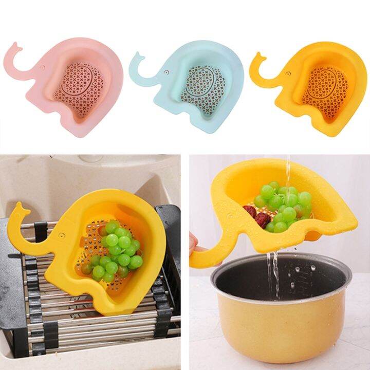 【CW】 1Pc Elephant Sink Strainer Leftover Drain Basket Soup Garbage Filter Hanging Drainer Rack