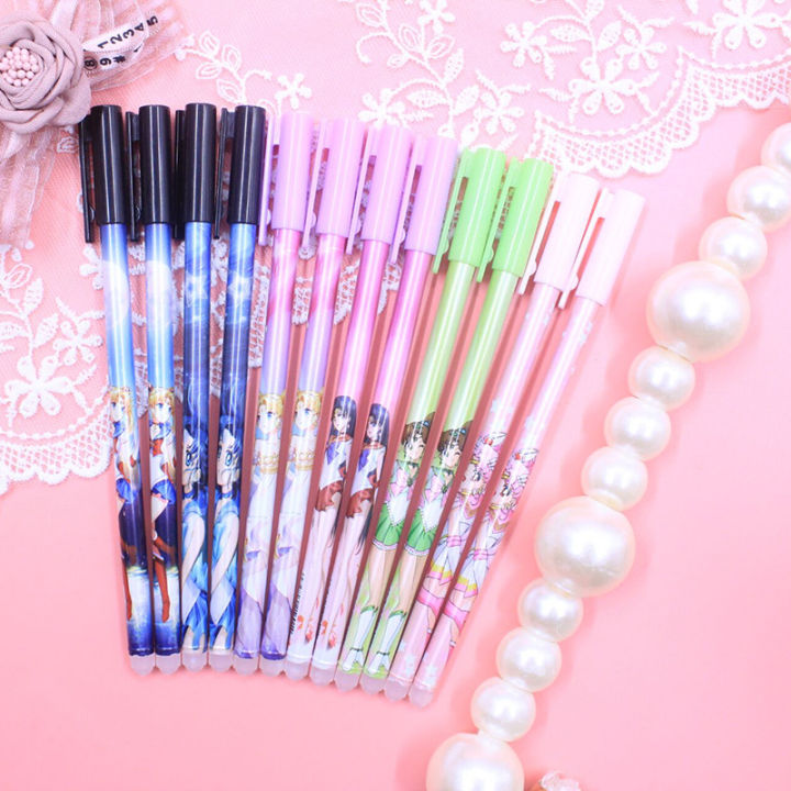 48-pcslot-kawaii-beautiful-girl-erasable-gel-pen-cute-0-5mm-blue-ink-signature-pens-promotional-gift-stationery-school-supply