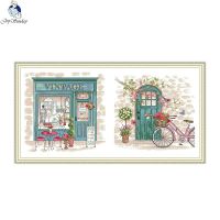 【hot】✑  Landscape Afternoon Embroidery Kits Needlework Cotton Thread Printed Canvas