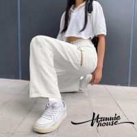 Hannie-Women´s White High Waist Hollow Out Jeans with Pockets Trousers