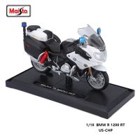 โมเดลรถมอเตอร์ไซค์ของแท้1:18 BMW R 1200 RT ของ UK-POLICIE ของขวัญระดับสะสมโมเดลหล่อขึ้นรูปแบบคงที่