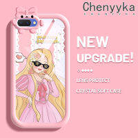 เคส Chenyyka สำหรับ OPPO A3s A12E A5 2018 Realme C1 Realme 2เคสลายการ์ตูนสาวสวย Little Monster รูปโบว์น๊อตแบบเคสนิ่มทนต่อการขัดถูเคสโทรศัพท์โปร่งใสฝาครอบป้องกันเลนส์กล้องถ่ายรูปซิลิก้าเจล TPU