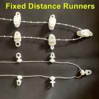 【CW】 1 Meter Fixed Distance 70mm Runners for S Fold Curtains Rail Wheels for Electric Wavy Curtain System Track Wavey