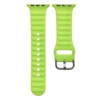 SmartPhonemall Single Color Silicone Watch Band For Apple Watch Ultra 49mm / Series 8&amp;7 45mm / SE 2&amp;6&amp;SE&amp;5&amp;4 44mm / 3&amp;2&amp;1 42mm(Bright Green)