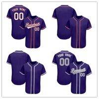 Chea Custom Purple Baseball Jersey  Embroidered Fashion Jerseys Stitched College Students‘ Sport Shirts Indoor&amp;Outdoor