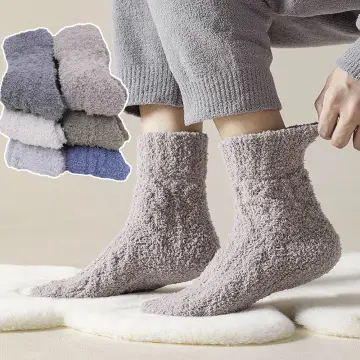 Women Bed Sock Fleece Soft Non Slip Socks Floor Slipper Thick Winter Warm  Sock ☆