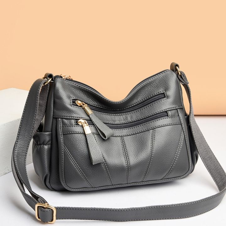 handbag-branded-2023-ใหม่กระเป๋าสตรีวัยกลางคนและวัยสูงอายุหนังนิ่มกระเป๋าสตรีแม่วัยกลางคนแฟชั่นกระเป๋าสะพายไหล่ข้างเดียว