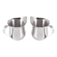 6Pack 3Oz Stainless Steel Bell Creamer Espresso Shot Frothing Pitcher Cup Latte Art Espresso Measure Cup