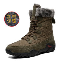 ZeiSongs Super Warm ฤดูหนาวผู้ชาย Snow Boots หนังนิ่มกลางแจ้งรองเท้าผู้ชายฤดูหนาวรองเท้า Man กลางลูกวัวอุ่น