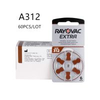 60 PCS Rayovac Extra Zinc Air Hearing Aid Batteries A312 312A ZA312 312 PR41 S312 Battery for Hearing Aids