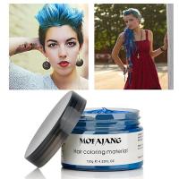 (สีฟ้า) แวกซ์เปลี่ยนสีผมชั่วคราว แว็กซ์สีผม ของแท้ พร้อมส่ง Hair Color Wax Mofajang