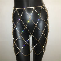 FestivalQueen Sexy Rhinestones Women Mini Skirt Shiny Fake Diamond Crystal Metal Chain Patchwork Short Skirt Silver Gold