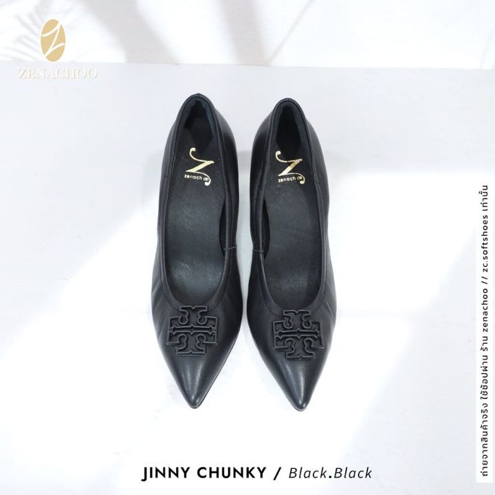 ทรงปกติ-เปลี่ยนไซส์ได้-ไม่รับคืน-รุ่นขายดี-zenachoo-jinny-chunky-สูง-3-นิ้ว-รองเท้าหนังแกะแท้-หัวแหลมหน้ากว้าง