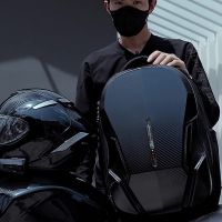 ◄ Waterproof Motorcycle Backpack Full Face Helmet Backpack Rider Bag Reflective Travel Bag Carbon Fiber Motorcycle Helmet Bags Men