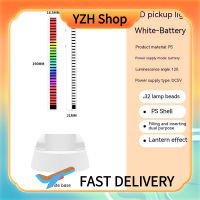 YZH Shop ไมโครโฟนโคมไฟในตัว Led 5V,Usb 120องศาดนตรีไฟ Led ควบคุมเสียงบรรยากาศแถบแสงแถบ