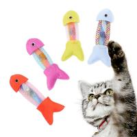 1pc Pet Products Fish Cat Toys Cat Chewing Toy Cloth Silvervine Fish Shape Kitten Chew Toy Cat Teething Toy Pet Accessories Toys