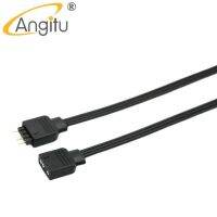 Angitu 3pin Rgb 5V พัดลมคอมพิวเตอร์ Led Stripe Extension Cable เมนบอร์ด Light Control Connector Ul 1007 22awg-50cm