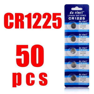 นาฬิกาเหรียญลิเธียมรีโมทคอนโทรล KCR1225 CR BR1225เซลล์ CR1225แฟลช LM1225 1225กระดุมของเล่น3V 50ชิ้น