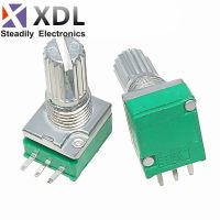 ◐₪✱ 5pcs RK097 potentiometer RK097N 5K 10K 20K 50K 100K 500K B5K with switch audio 3pin shaft 15mm amplifier sealing potentiometer