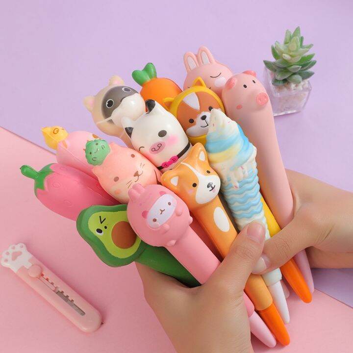 Squishy and Cute Kawai Pen Kawaii Accessories Cute Girl Pens Animal ...